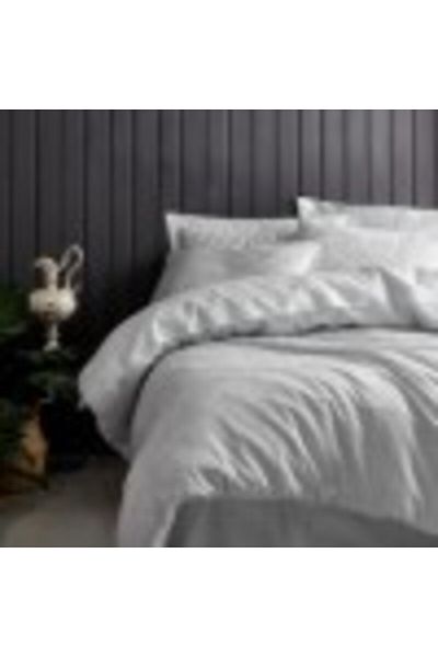 Cotton Box Lenjerie de pat jacquard satin de lux, Cotton Box, Leaf Ice Blue (gri)