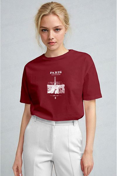 Millionaire Tricou de damă Bordeaux Paris Regular Fit Regular Fit