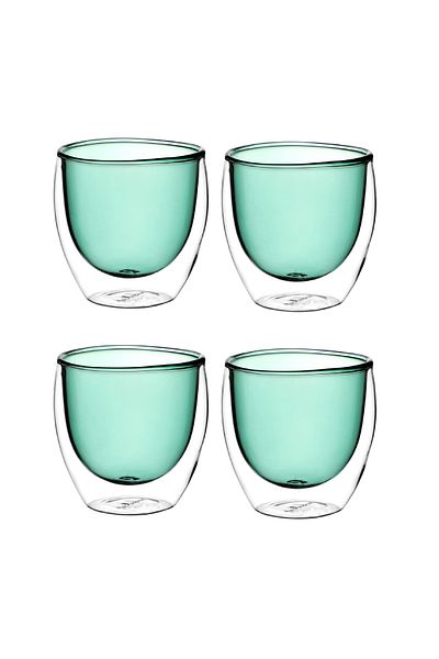 Blackstone Double Wall Drinking Glass Set – 250 ml, 4-Piece Premium Borosilicate Tumblers