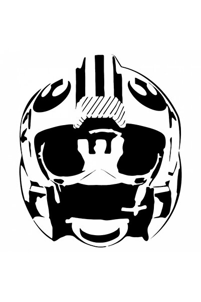 INOVATIX Set de 8 piese, autocolant pentru cască de pilot Star Wars Alliance, INOVATIX®. 6 cm