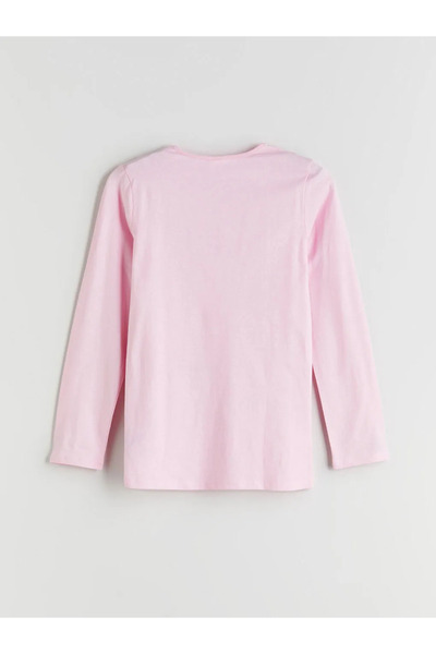 LC Waikiki LCW Kids Pembe Bisiklet Yaka Kız Çocuk Pijama Takımı