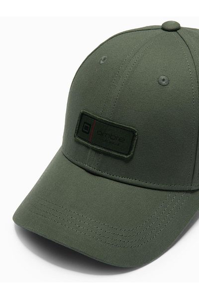 OMBRE Herren-Baseballkappe mit Schirm und Patch - Khaki V3 OM-ACCS-0103