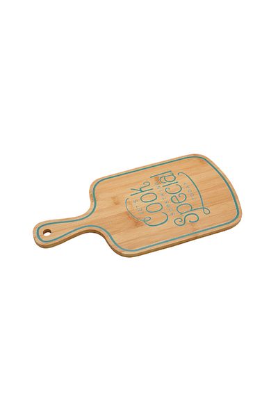 Bien Servi Durable High Quality Bamboo Cutting Board Brown and Teal Green