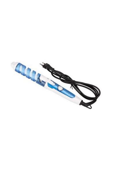 HOZRO Ondulator Electric Ceramic Nova, Pentru Bucle, Usor De Folosit, Putere 35W, Culoare Albastru/Alb