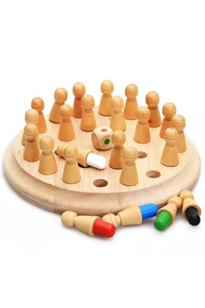 HOZRO Joc Educativ HOZRO, Tip Sah din Lemn – Invata Culorile si Dezvolta Memoria, 26 Piese, Stil Montess