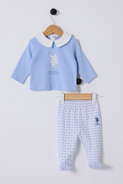 U.S. Polo Assn. U.S. Polo Assn. Usb2260 Blue Baby Boy Set