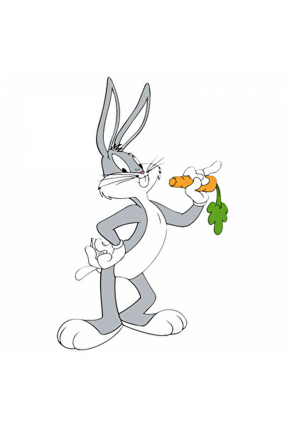 INOVATIX Set de 8 piese, autocolant Bugs Bunny mâncând morcovi, INOVATIX®. 6 cm