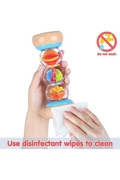 play Rainmaker Wooden Rain Stick Montessori Toys,Baby Rattle Shaker Sensory Developmental Toy