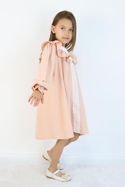 MiaBaby Rochie de in cu detaliu broderie 1-8 ani