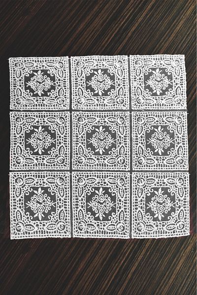 Çt Çeyizci Tekstil 6 Pieces Hall Display Cabinet Napkin Coffee Table Set, Tablecloth 6 Pieces Set