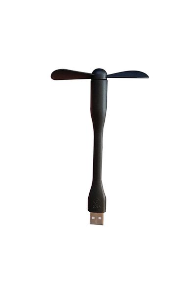 zola Mini venrilator cu alimentare prin USB, silicon, brat flexibil, 1W, 14.5x15x8.9 cm, negru