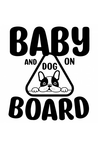 INOVATIX Set de 8 piese, autocolant bebeluș și câine pe tablă, INOVATIX®. 6 cm