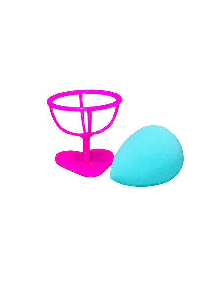 Makeup Sada houbičky na make-up a stojanu na make-up, modrá