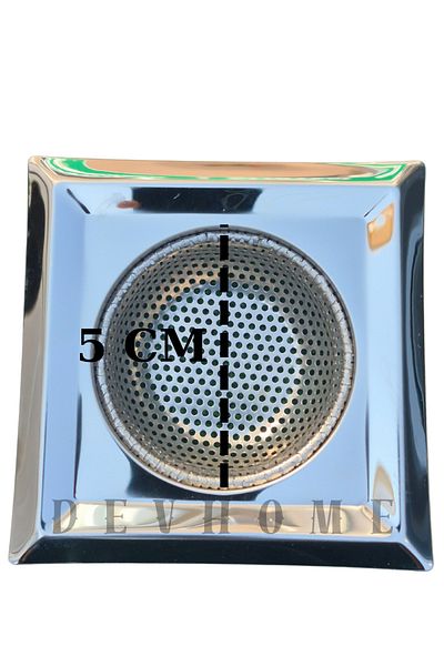 devhome 9 cm Stainless Steel Sink Strainer - Sink Strainer Square Preventing Water Overflow Durable Filter - 1 Piece