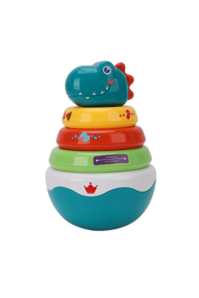 LUDIRO Jucarie Interactiva bebelusi, Dinozaur Turnulet de Stivuit si Sortat, Hopa Mitica