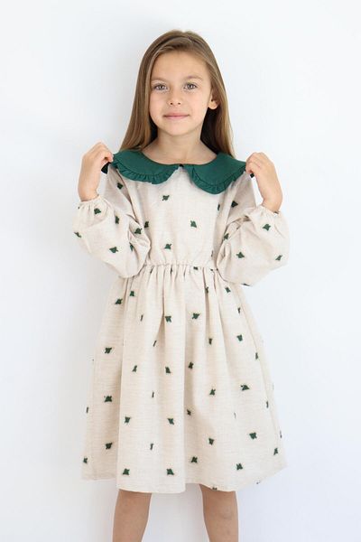 MiaBaby Rochie de in cu guler 1-8 ani