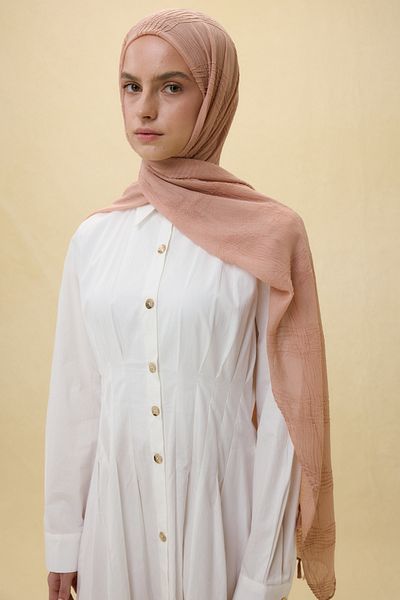 FENZA SCARF Lilyum Yavruağzi Tile Fringe Tassel Cotton Shawl