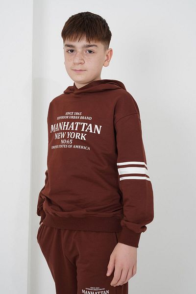 HayKids Σετ αθλητικής φόρμας με κουκούλα από ύφασμα δύο κλωστών για αγόρι