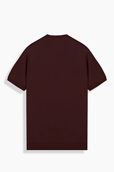 Sarar Bisiklet Yaka Bordo Triko Tişört INTERVIEW-Bordo - S