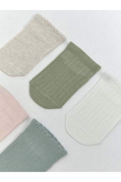 LC Waikiki Basic Baby Girl Booties Socks Pack of 5