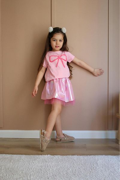 Biberon Çocuk Giyim Jellybon Shiny Skirt Bow Badi 3/10