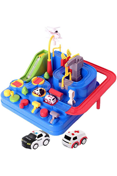 LUDIRO Pista de Curse cu Obstacole, 2 Masinute de Aventura, 6 Butoane cu Functii