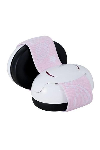 WePro Store Baby earmuffs 3-36 months, noise protection, safe fastening, elastic headband, pink white
