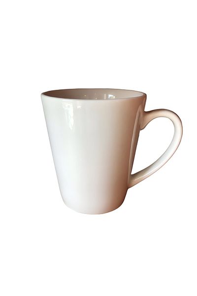 rexa Blank White Porcelain Cone-Shaped Latte Mug | Sublimation Mug for Personalized DIY Gifts