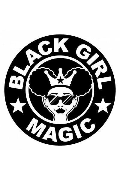 INOVATIX Set de 8 piese, autocolant Black girl magic coffee, INOVATIX®. 6 cm