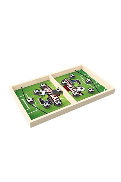 LUDIRO Set Tabla Joc de Fotbal de Lemn cu Elastic, 10 Piese, 2 Jucatori