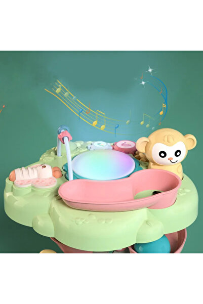 WePro Store Jucărie educativă 2 în 1 cu proiector, tobă, pian, labirint, bile, butoane muzicale, 18 luni+