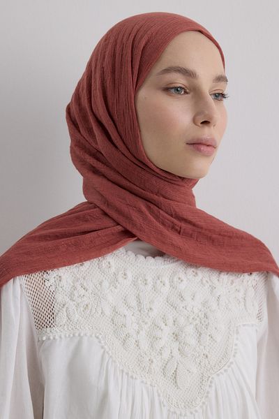 FENZA SCARF Drew Tile Bohemian Cotton Shawl with Long Fringes