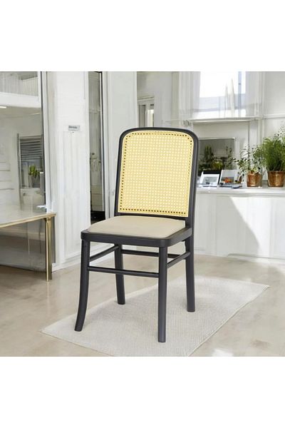 rexa Stable Framed Woven Wood Armless Chair