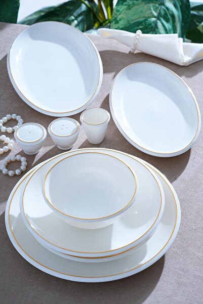 ACAR Wilhide 12 Kişilik 54 Parça Porselen Yemek Takımı