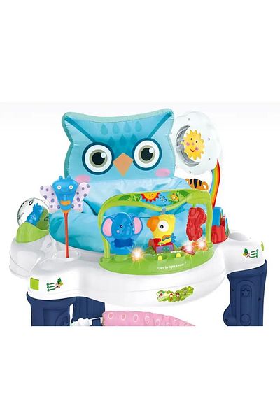 WePro Store Baby walker with activity center, 360° rotation, lights, sounds, accessories, blue, 6m+