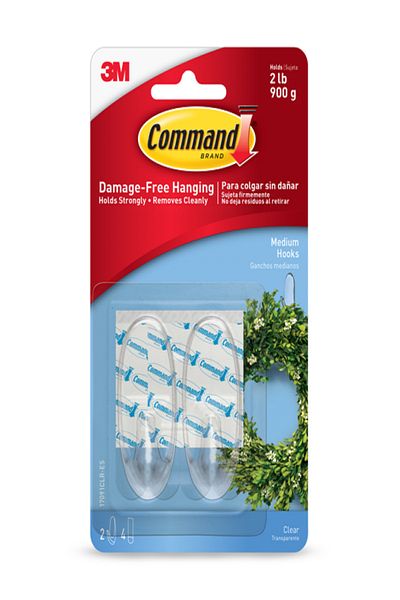 3M Command 2-Piece Hook with 4 Strips
