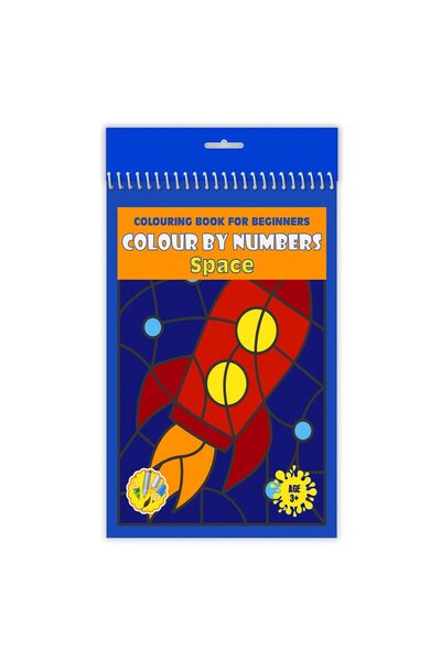 Libra Carte de colorat cu numere A4 24F - În spațiu 3+