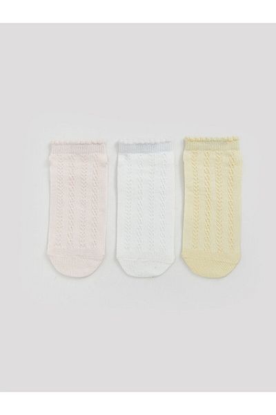 LC Waikiki Basic Baby Girl Booties Socks 3-Pack