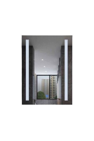 OPTIM DEKO LED Bathroom Mirror Touch Zweiheit with Anti-Fog System 50x70 cm