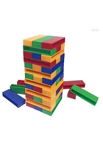 LUDIRO Jenga Game, Multicolor, 45 Pieces, 4.9x4.9x12.5 cm, + 2 Years