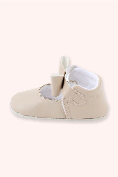 Panço Yenidoğan Kurdela Detaylı Pudra Patik