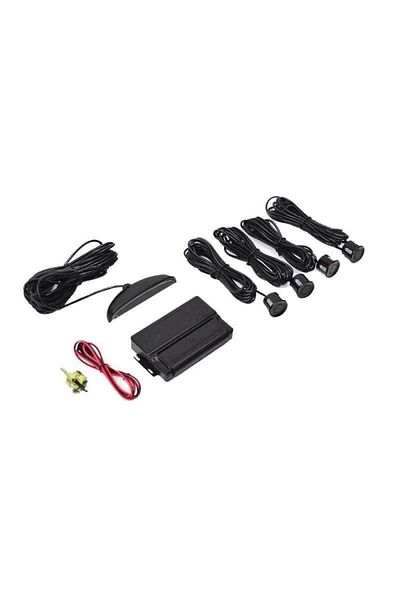 SIKS Senzori de parcare auto ® cu 4 receptoare, afișaj LED, avertizare sonoră și luminoasă metrică, negru