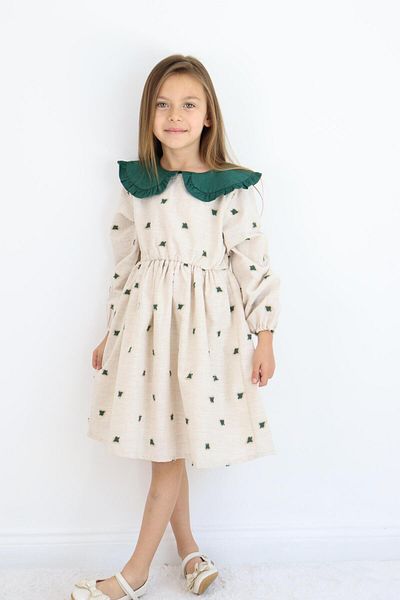 MiaBaby Rochie de in cu guler 1-8 ani