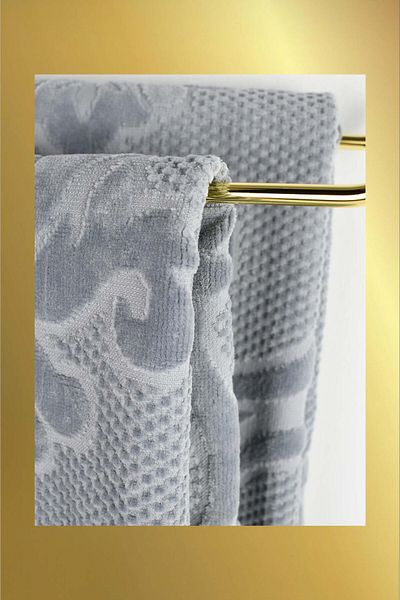 birizmoda Amber Jacquard Bath Towel - Gray