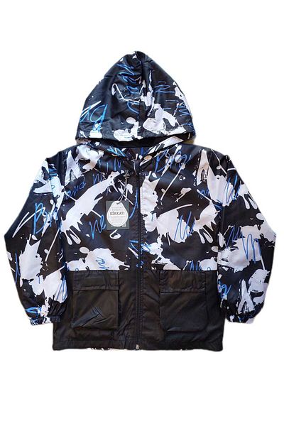 North Boy's Waterproof Raincoat with Lining and Printed Pattern