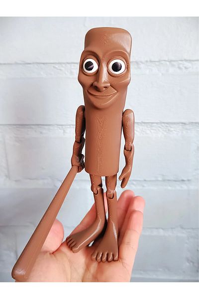 Cochines Tung Tung Tung Sahur Figure – 10.5 cm Healthy Petg Material Brainrot Movable 3D Decorative Figure
