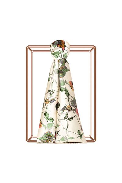 ipekevi White Silk Shawl 7319
