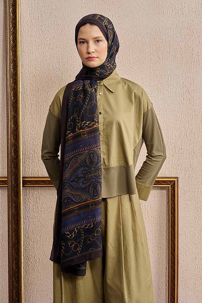 ED Scarf Dark Blue Ed Scarf Celebrity Luster Shawl