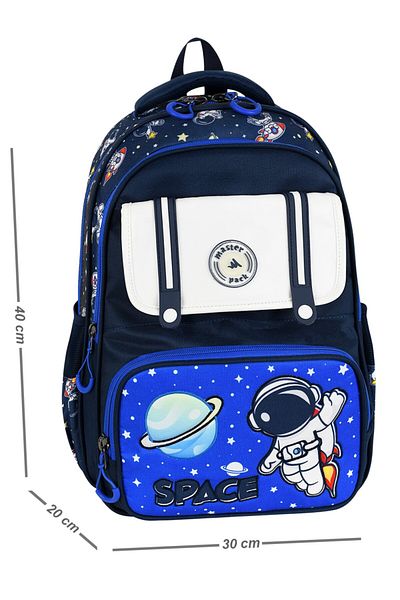 Çınka Bags Primary School Bag with Covered Orthopedic Back Support, Foil Lunchbox and Pen Holder