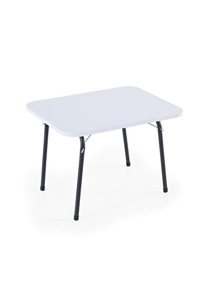 Exent 45X60 cm Kamp Sehpası, Piknik, bahçe balkon plaj sehpası Katlanır Sehpa-BEYAZ